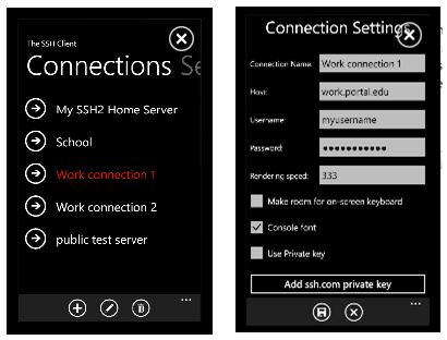 Klient SSH dostepny dla Windows Phone Mango