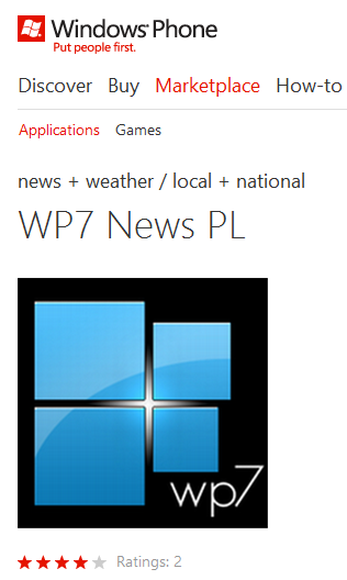 Web market czyli WP7 Marketplace w przeglądarce